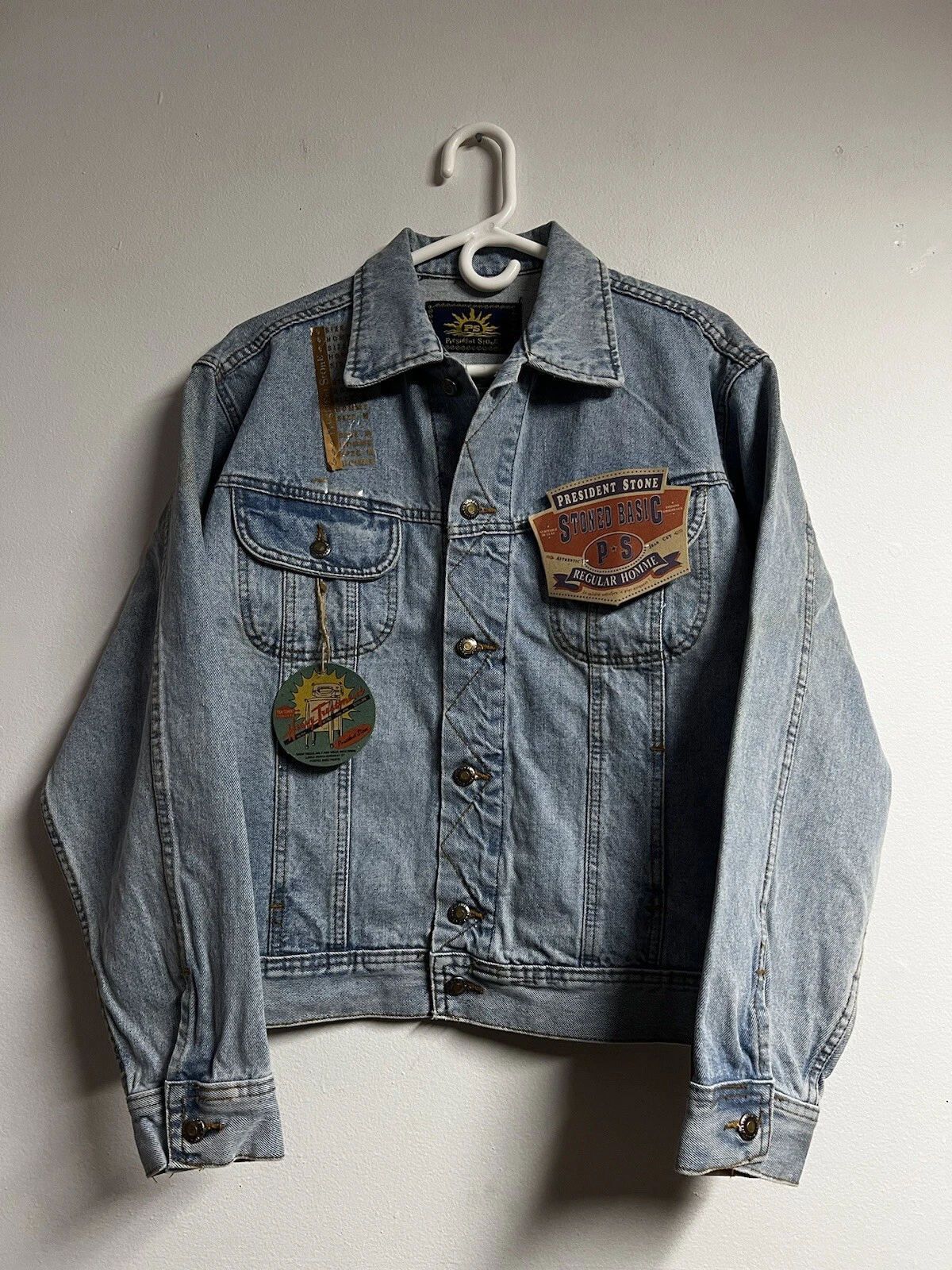Vintage Denim Jacket President Stone Washed Size M 90s BRAND NEW WITH TAGS
Opens in a new window or