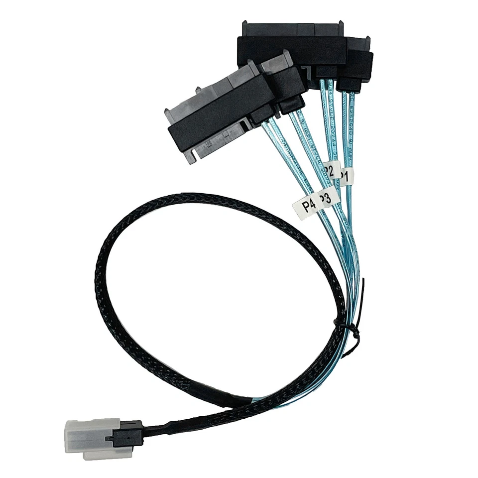 迷你SAS SFF-8087至4 SAS SFF-8482硬盘前向突破电缆RAID HBA — 第 4/4 张图片