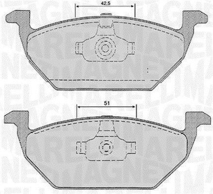 MAGNETI MARELLI Kit pastiglie freno, Freno a disco  363916060134