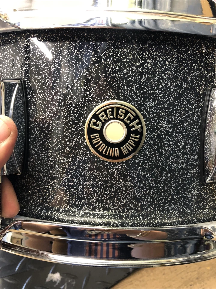 Tambor Gretsch Catalina Arce 6.5x14" Negro Polvo de Estrellas con Estuche de Viaje Foto 4 de 4