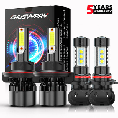 For 2006 2007 2008 Dodge Ram 1500 2500 - Combo LED Headlight + Fog Light Bulbs