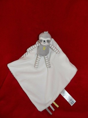 DOUDOU PARESSEUX CAPE MY LITTLE HERO RAYE GRIS BLANC OBAIBI OKAIDI NEUF 26