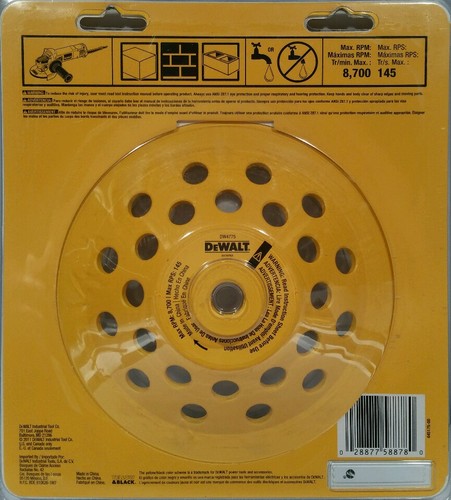 DEWALT 7 in. Double Row Diamond Cup Grinding Wheel DW4775 - Picture 4 of 4