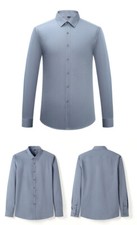 Mens Dress Shirts Long Sleeves Formal Business No Iron Bamboo Casual Shirts Tops