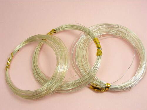 1M x Pure 99.99 Silver Round Beading Craft WIRE Jewellery DIY Making 18ga - 38ga - Picture 1 of 13