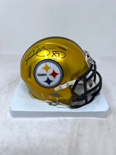 PLAXICO BURRESS Pittsburgh Steelers SIGNED Auto Flash Mini HELMET Steiner COA