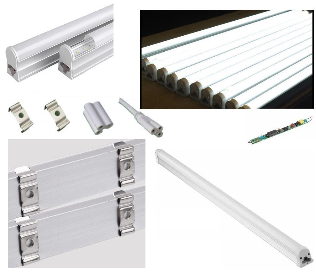 Réglette LED T5 20W 145cm 6000K tube blanc froid réglette de plafond lot de 4