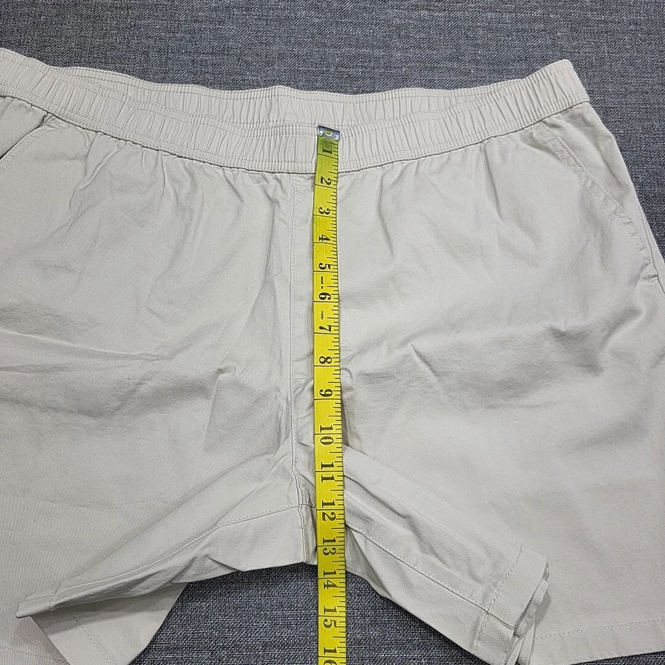 Denim Co EasyWear Sarga Moda Pull On Corto Pequeño X-Grande Talla Beige con Bolsillos Foto 3 de 4