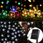100/200 LED Solar Power Flower Fairy Garden Lights String Outdoor Party Xmas