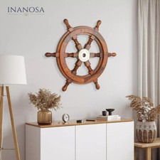 Décoration d'intérieur vintage ancien bateau laiton pirate roue nautique décoration murale 24'' mer