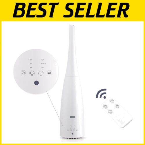 ETL Listed 2.3L Cool & Warm Mist Humidifier with Remote - Perfect for Bedrooms