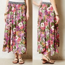 Anthropologie Maeve Banda Floral Maxi Skirt Size L D24
