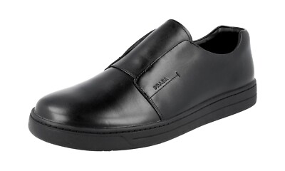 PRADA Leder Slip-On Sneaker - 4D2870 - Schwarz LINEA ROSSA - NEU -  6,5 40,5