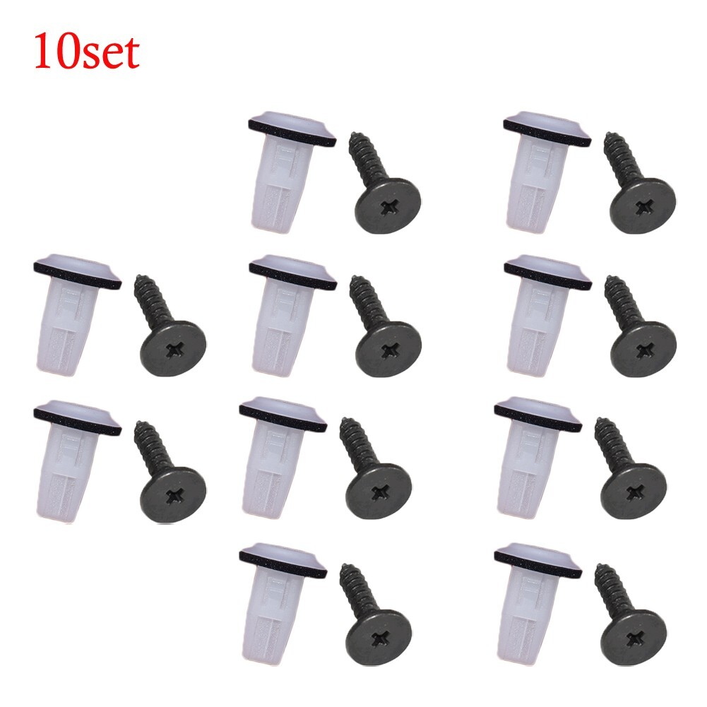 10 Set Car Wheel Arch Fender Lining Screw Grommets Clips Nut Pack For