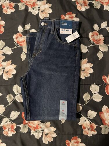 Old Navy Girls High Rise Slouchy Straight Built-In Tough Jeans - Sz 14 - Picture 3 of 6