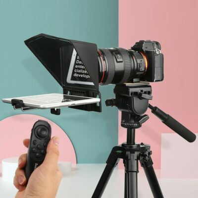 Desview T2 Teleprompter 8inch for iPad Smartphone Interview DSLR Camera Video 