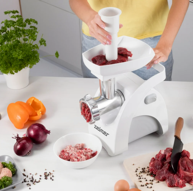 ZELMER ZMM9801B ELECTRIC MEAT MINCER, GRINDER, 3 SIEVES, SAUSAGE