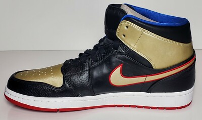 black gold red jordan 1