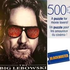 The Big Lebowski 500 Pc Jigsaw Puzzle Blockbuster Movie VHS Cardinal Games NEW