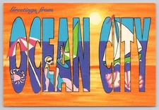 Greetings From Ocean City, Maryland, Sunny w/ Boardwalks, Beaches, Sailing A7711