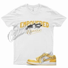 White EMP T Shirt for J1 1 Pollen Yellow University Gold SB Overbreak 