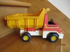 Vintage Dump Truck Fisher Price 1979 USA made plastic works *shipping included!*