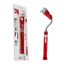 Extendable LED Flashlight with Telescoping Magnet Pickup Stick/Sweeper