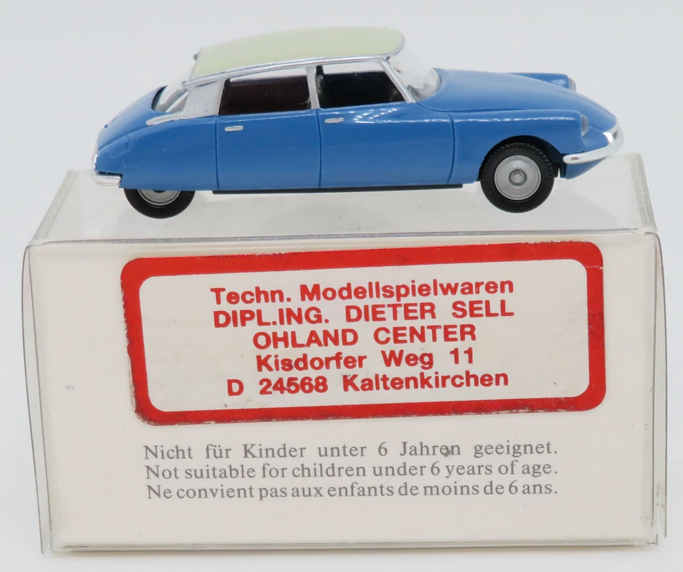MICRO WIKING HO 1/87 CITROEN DS ID 19 BLEU CLAIR #8070124 IN BOX - Photo 3/4