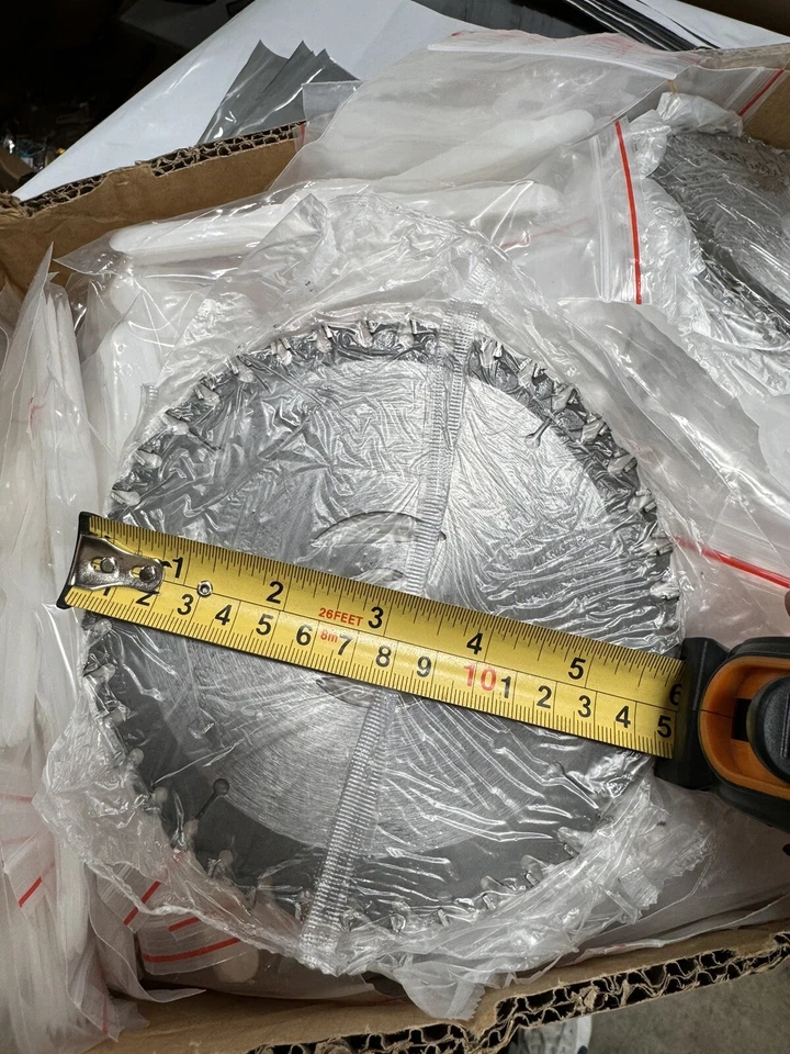 Reemplazos de cabezales de cuchilla recortadora de césped de 6 pulgadas 8 piezas - cuchilla de 40 T y 2 inoxidables Foto 2 de 4