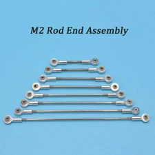 1PC Metal Tie Rod End Assembly Aluminum M2 Silver Link Rod End Ball Joint #963