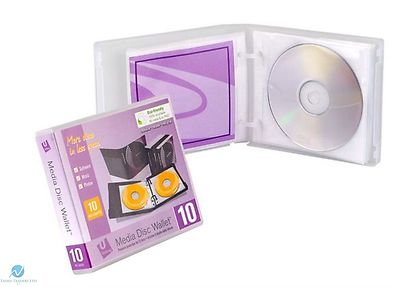 25 CD DVD Unikeep Ordner fasst 5 Discs transparent NEU leer Ersatzhülle