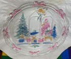VTG Round Hand Painted Christmas Platter 13" Pre-owned — photo 5