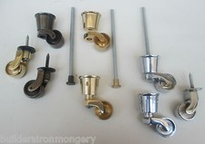 SOLID BRASS VINTAGE OLD TRADITIONAL CASTER SWIVEL WHEEL furniture chairs sofa 