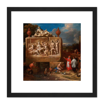 Ferguson Fantasy Landschaft St Charles Borromeo quadratisch gerahmtes Wandbild 9 x 9 Zoll