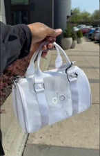 Alo Yoga Sheer Mini Duffle – White Mesh Travel Tote, Stylish Lightweight Bag