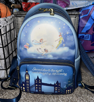 Loungefly Disney Peter Pan Glow In The Dark Mini Backpack | eBay display picture 2