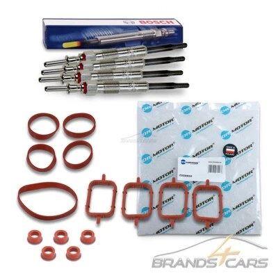 BOSCH GLÜHKERZE + DICHTUNGSSATZ FÜR BMW 1-ER E87 3-ER E46 E90 5-ER E60 X3 X5 M47 - Bild 1 von 4