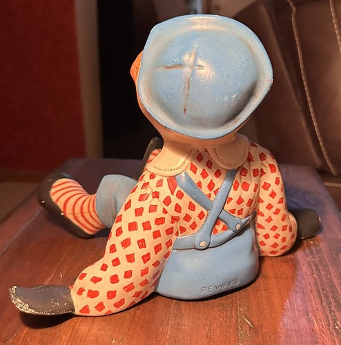 Rare Raggedy Andy Unique Hand Painted Ceramic Statue Vintage - Picture 4 of 12