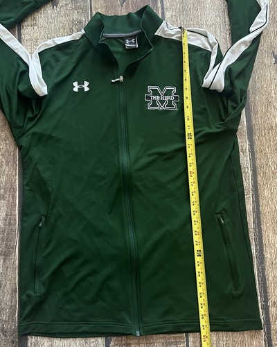 UNDER ARMOUR MARSHALL THUNDERING HERD TRACK JACKET GREEN MENS XXL EXCELLENT - Picture 9 of 9
