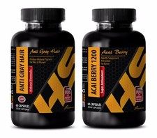 Pillole Perdita Peso ed Energia - ANTI CAPELLI GRIGI - ACAI BERRY COMBO - capsule acai
