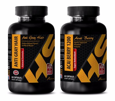 Weight loss cleanse for women - ANTI GRAY HAIR - ACAI BERRY COMBO- acai cleanse