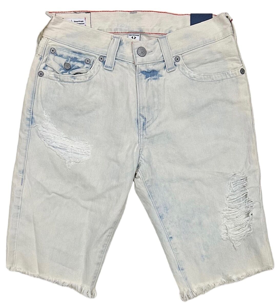 True Religion Men's Ricky Bleached Distressed Destruct True Religion Men's Ricky Bleached Distressed Destruct
