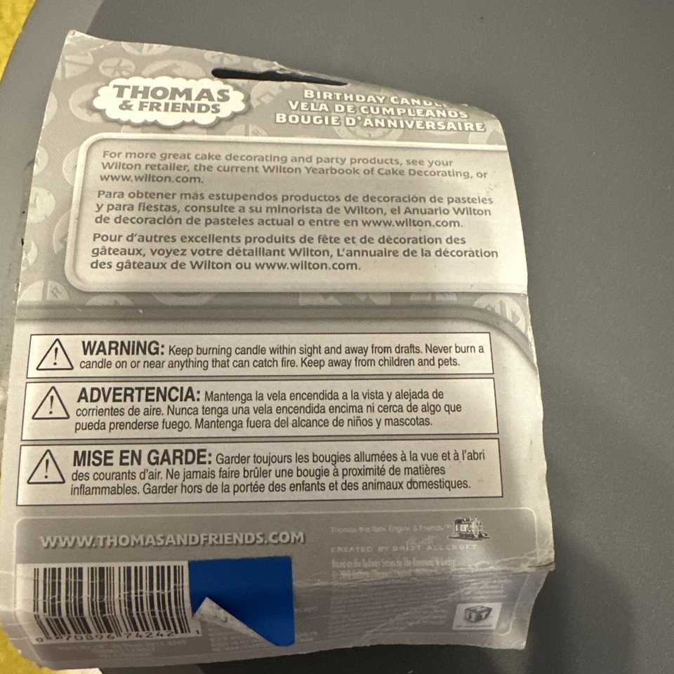 Thomas & Friends Thomas Tank Engine 2.6" in Birthday Candle Cake Topper - New! - Image 3 of 3