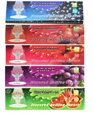 Juicy Flavored King Size Slim Rolling Papers Vrty #1 5 Pks by Hornet 32Lvs/Pk US