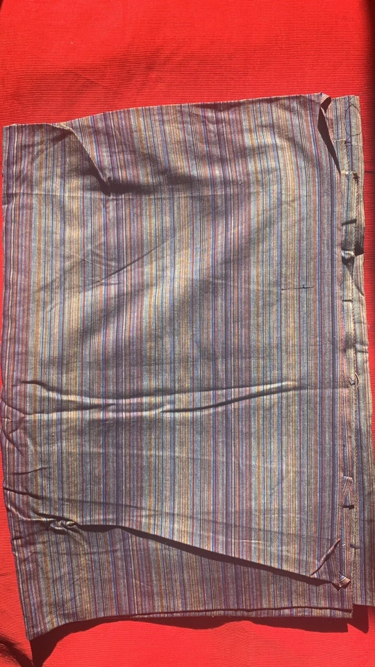 Tecido de algodão listrado artesanal 75x56"" - Imagem 4 de 4