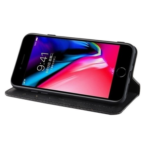 Retro Flip Leder Brieftasche Ständer Handy Hülle für iPhone 16 15 14 13 12 11 Pro Max - Bild 4 von 18