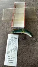 Vintage Kautsky Lazy Flex Ike FL-2 BLS Fishing Lure Original Box & Insert / Frog