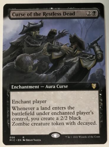 *extended art CURSE OF THE RESTLESS DEAD Innistrad Midnight Hunt MTG Magic