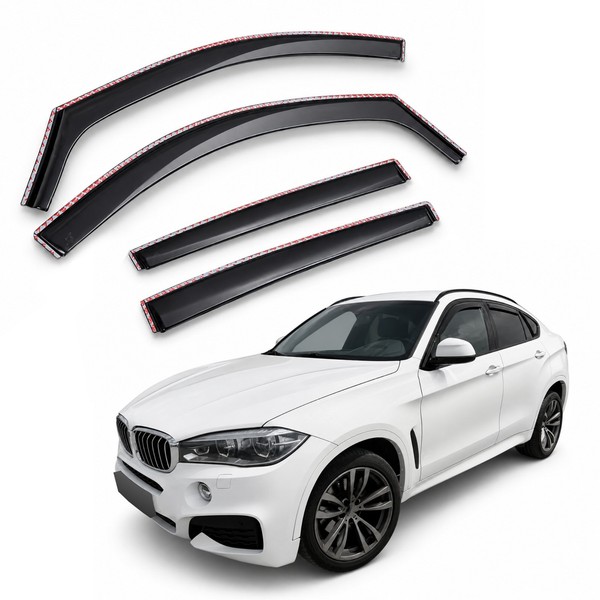 Windabweiser Regenabweiser FüR BMW X6 F16 2014-2019 4-Tlg GP-image