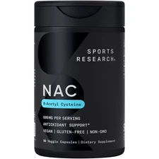 NAC (N-Acetyl Cysteine) 600mg Supports Antioxidant Detoxifying Lung Health 90 Ct